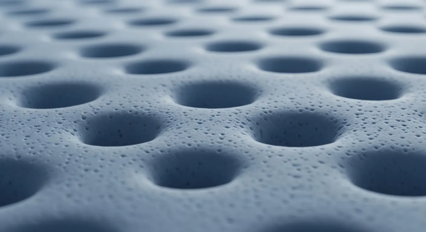 Memory foam pillow texture close-up