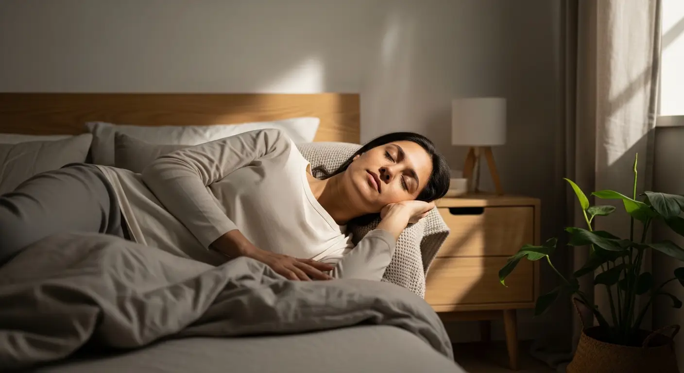 Person dozing off into light sleep