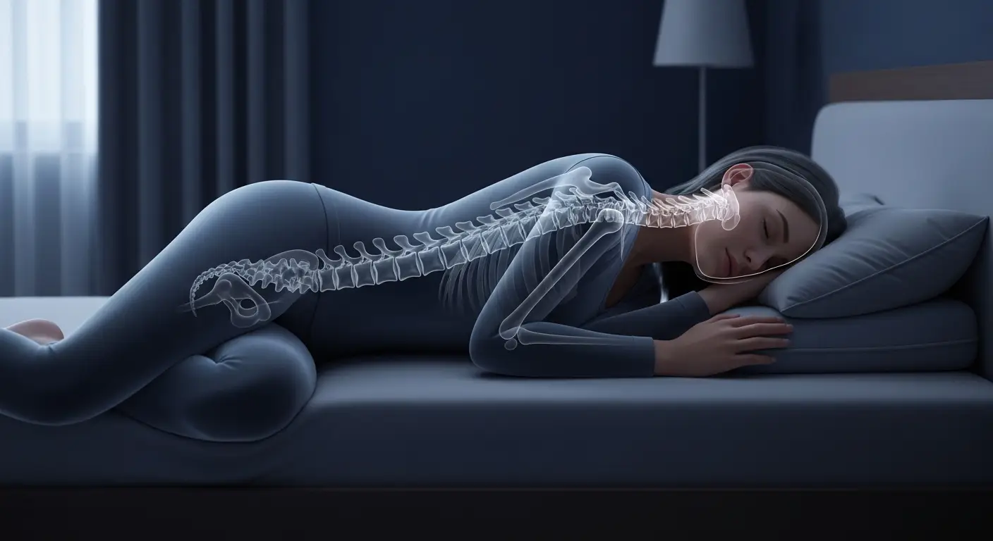 Side sleeper with correct neck support